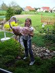 Gartenskulptur Flamingo
